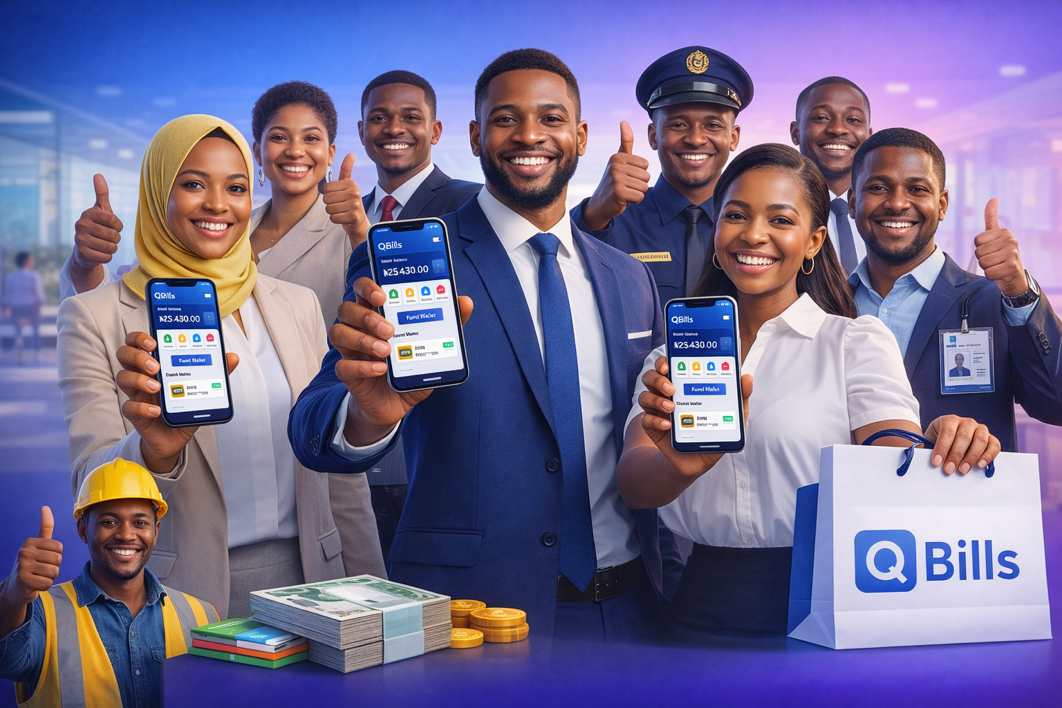 People and business representatives using QBills